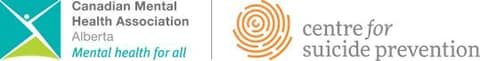 The logo for the Canadian Mental Health Association, Alberta Division and Centre for Suicide Prevention.