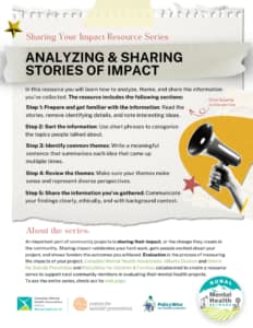 Analyzing & Sharing Stories of Impact